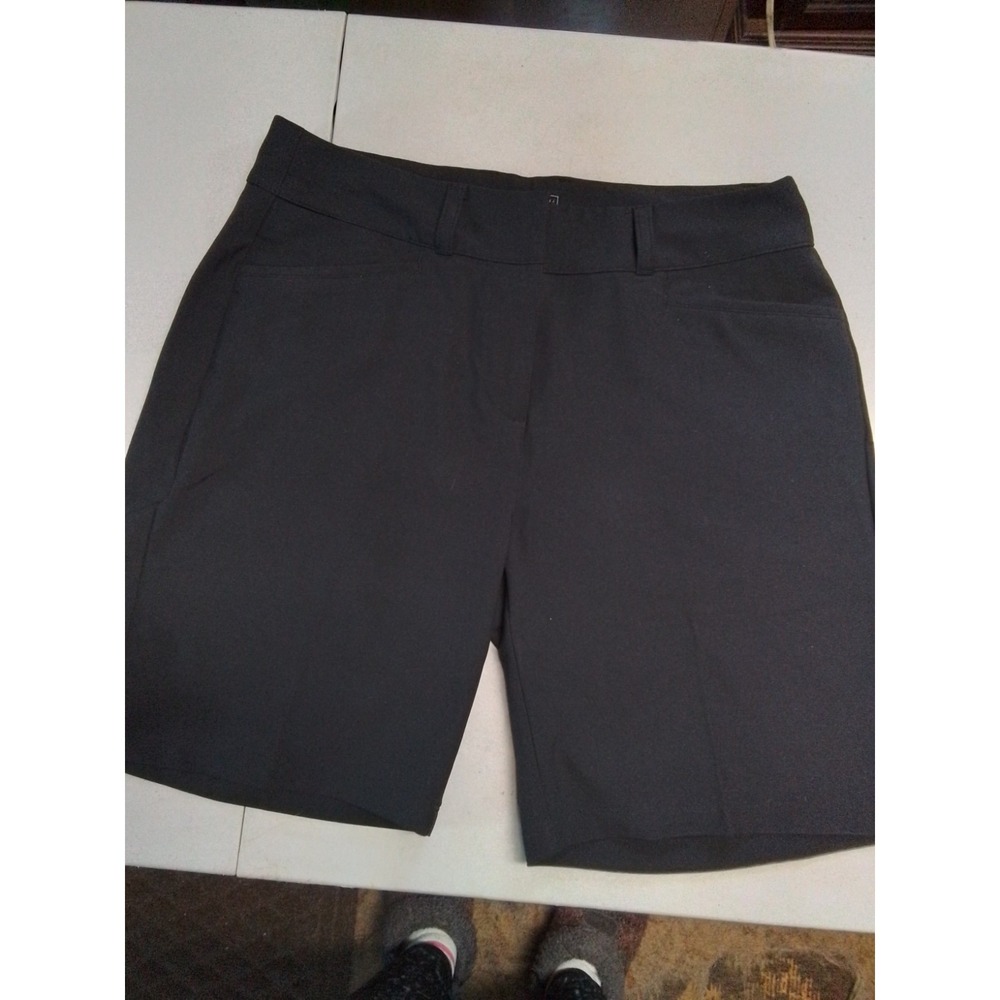 Adidas Womens‎ Golf Shorts Black Performance Flat Front Size 6